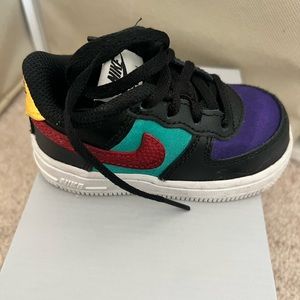 Multicolored Air Force one shoes